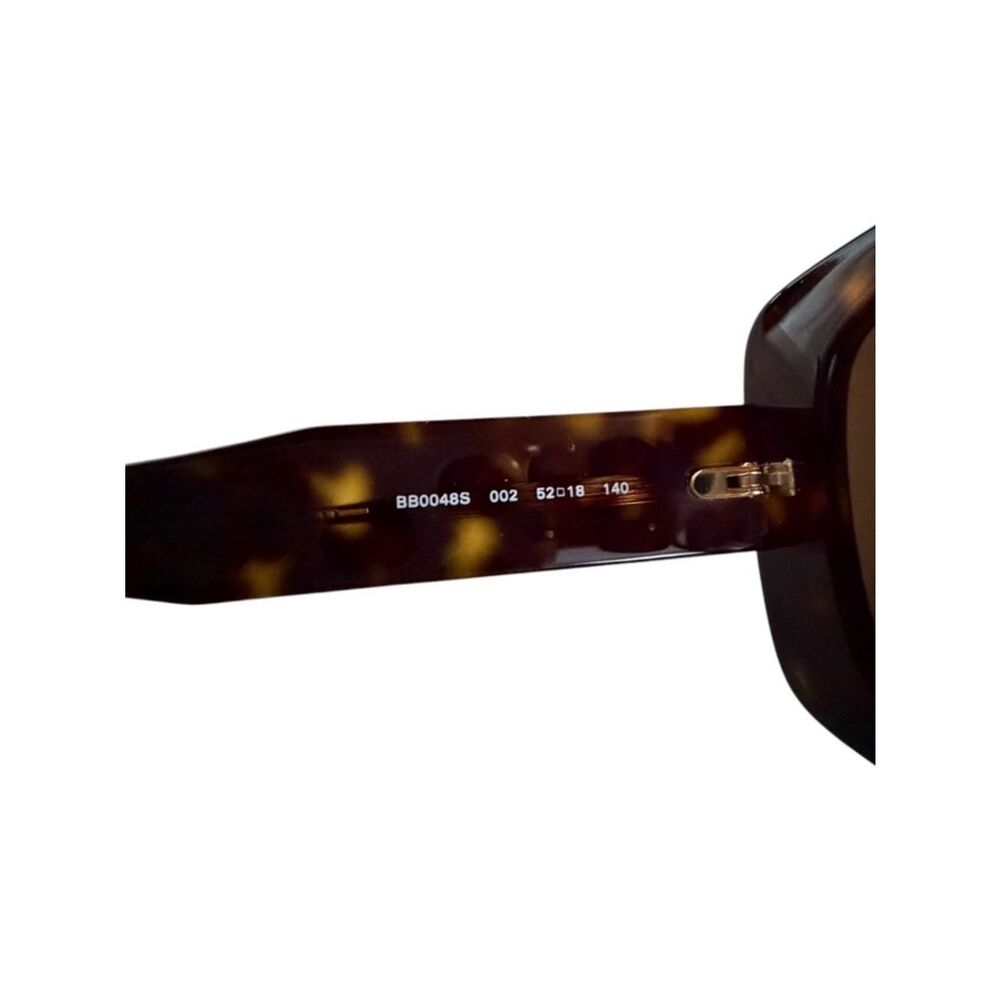 NWOT Balenciaga BB0048S Havana Tortoise Shell Rectangle Square Sunglasses - Picture 6 of 9
